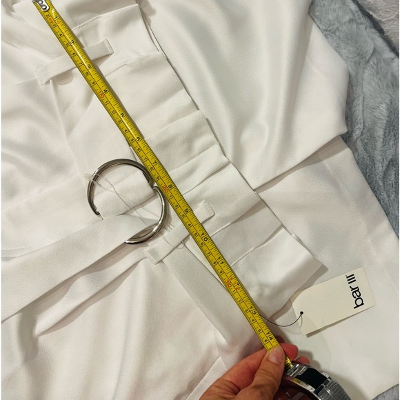 New with Tag White Satin wide legs pants - Picture 4 of 4